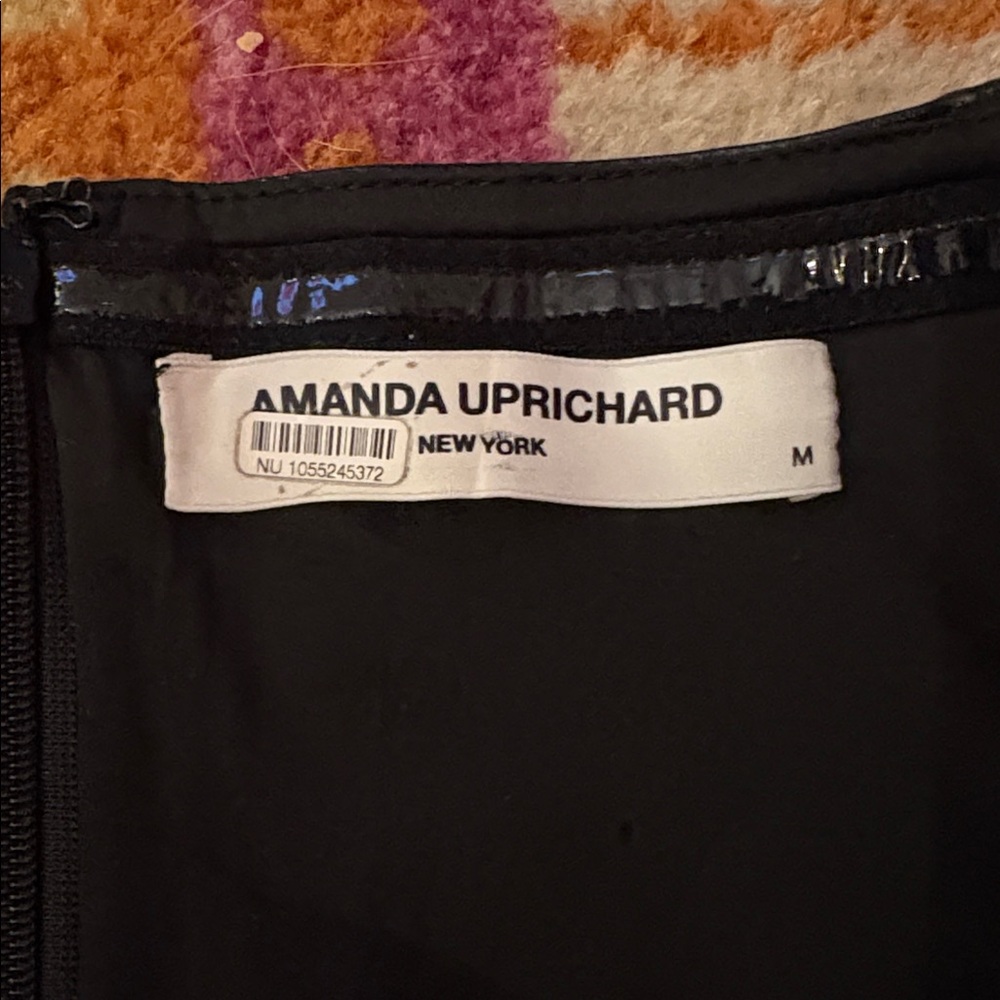 Amanda Uprichard Simone Faux Leather Dress SZ M EUC - Picture 6 of 6